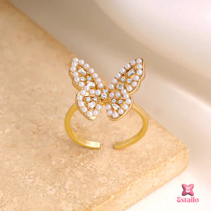 Gilded Wings Pearl Ring