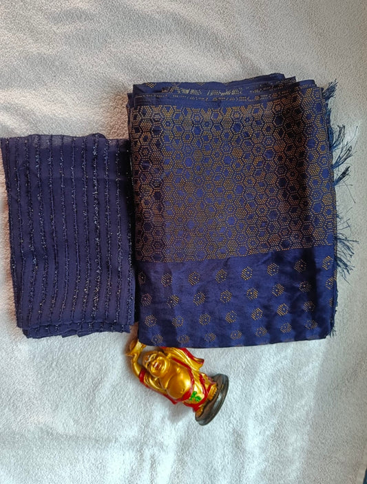 ✨ Elegant Wine Purple Fancy Saree with Designer Contrast Pallu ✨