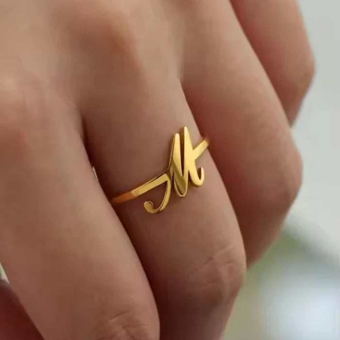 Elegant Letter Ring