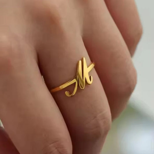 Elegant Letter Ring