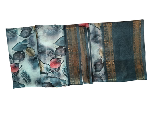 🌸 Women's Soft Floral Printed Saree with Designer Border  💰 Price: ₹699/- Only
