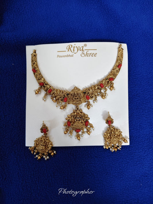 Premium Antique Temple Choker Necklace Set for Women