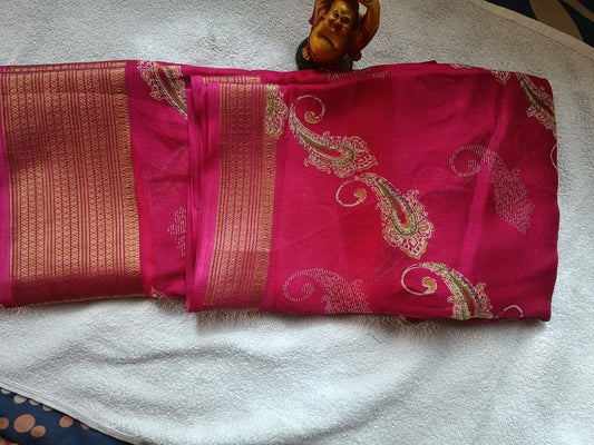 🌸 Premium Designer Silk Blend Saree 🌸